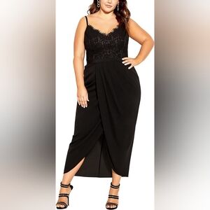 City Chic Lace Touch Dress S/16